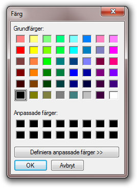 Color Dialog with default font (Tahoma)